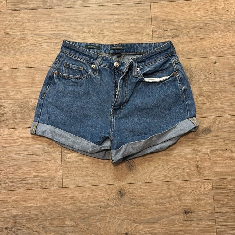 Wild Fable Highest Rise Mom Shorts with embroidered “Happy” on butt - Picture 2 of 2